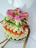 کیف دوشی خورجینی حصیری six آلمان - Image 3
