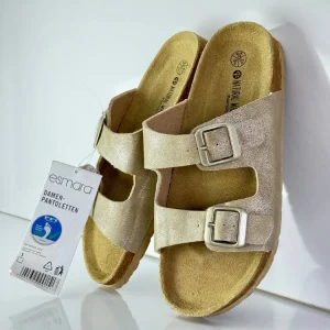 سندل کف چوبی بژ دو سگک natural walk آلمان