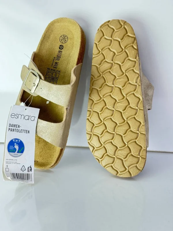 سندل کف چوبی بژ دو سگک natural walk آلمان - Image 3