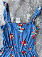 پیراهن ویسکوزکشی آبی گلی oasis کد p1 - Image 2