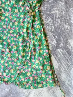 پیراهن چپ و راستی سبز گلی ویسکوز پریمارک کد p2 - Image 3