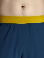 شلوارک ورزشی آبی نفتی نوار زرد بروکس - Image 8