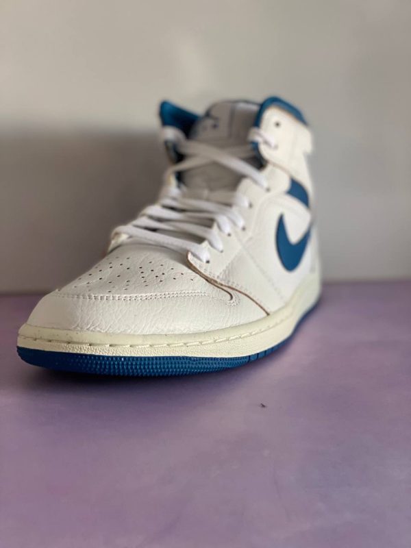 کتونی جردن مردانه مدل Air Jordan 1 Mid Industrial Blue - Image 2