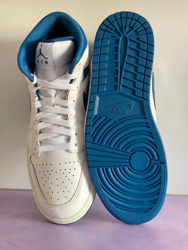 کتونی جردن مردانه مدل Air Jordan 1 Mid Industrial Blue - Image 3