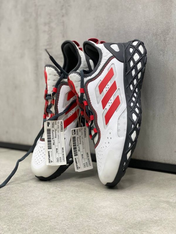 کتونی آدیداس مردانه مدل Web Boost White Red Carbon - Image 3