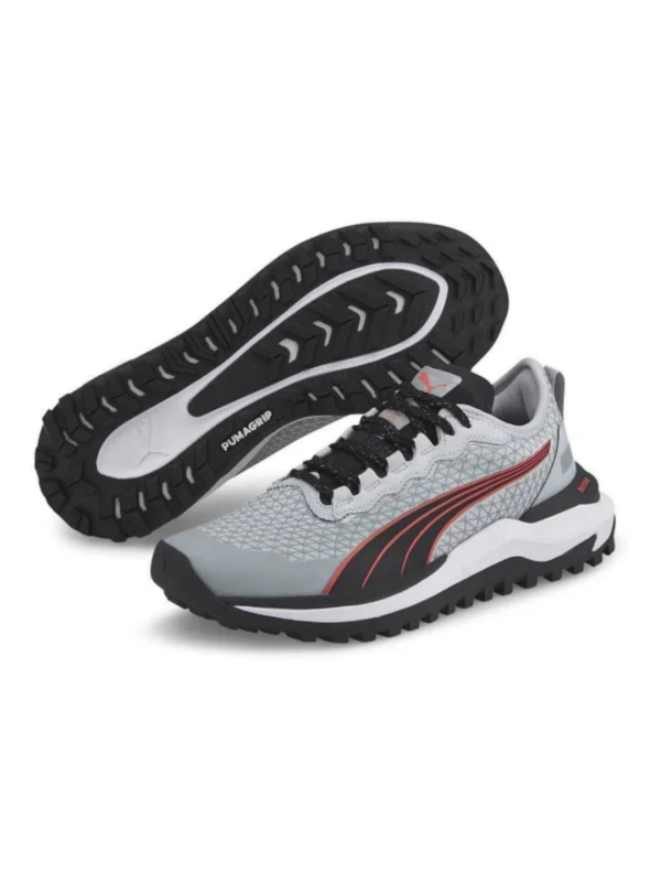 کتونی پوما مدل Puma Voyage Nitro 2 GORE-TEX Running Shoes Light Grey Black Red Women - Image 6