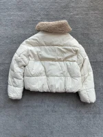 کاپشن دخترانه یقه خزدار مدل کوتاه ZARA - Image 4