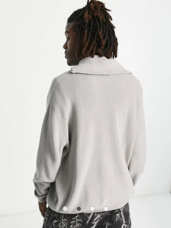 نیم زیپ طوسی asos - Image 4