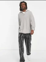 نیم زیپ طوسی asos
