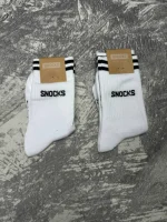 جوراب سفید دو خط snocks
