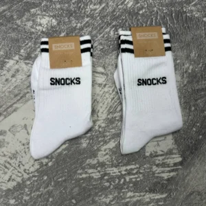 جوراب سفید دو خط snocks