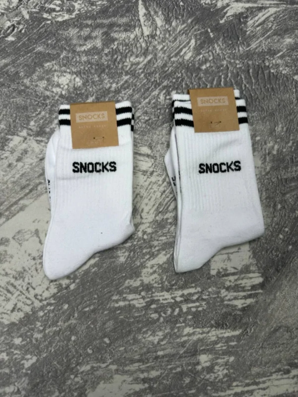 جوراب سفید دو خط snocks - Image 2