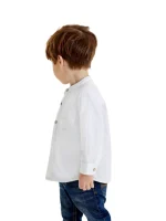 پیراهن یقه دیپلمات لینن بچگانه - Image 5