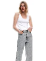 شلوار واید جین طوسی الترا h&m - Image 5