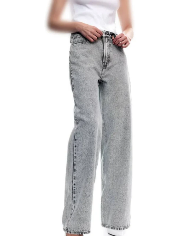 شلوار واید جین طوسی الترا h&m - Image 2