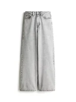 شلوار واید جین طوسی الترا h&m