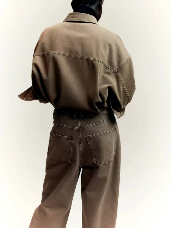شلوار بگ استایل وسترن h&m - Image 4
