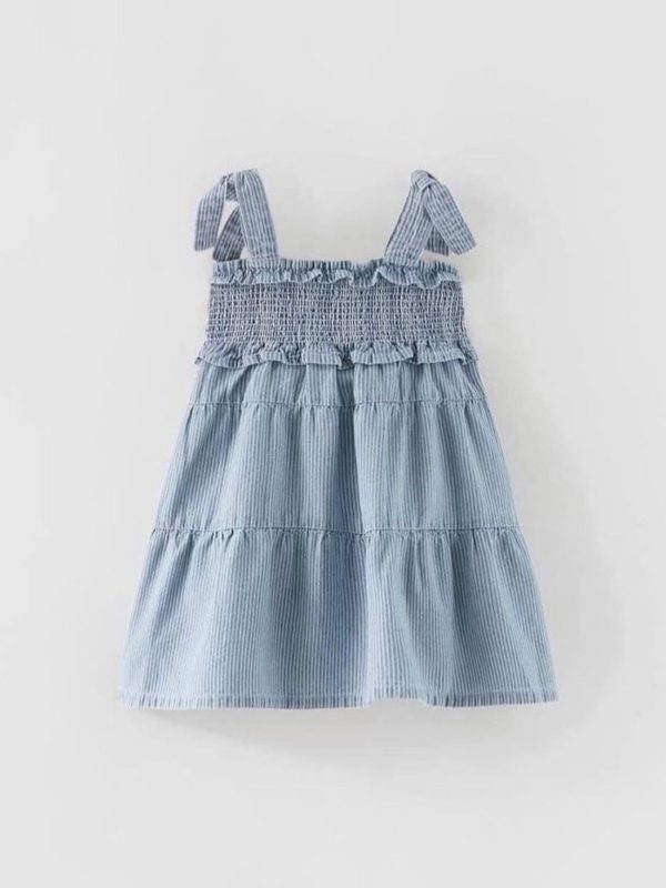 سارافون جین راه راه بچگانه برند ZARA اسپانیایی - Image 4