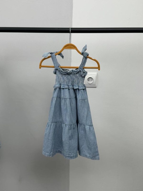 سارافون جین راه راه بچگانه برند ZARA اسپانیایی - Image 3