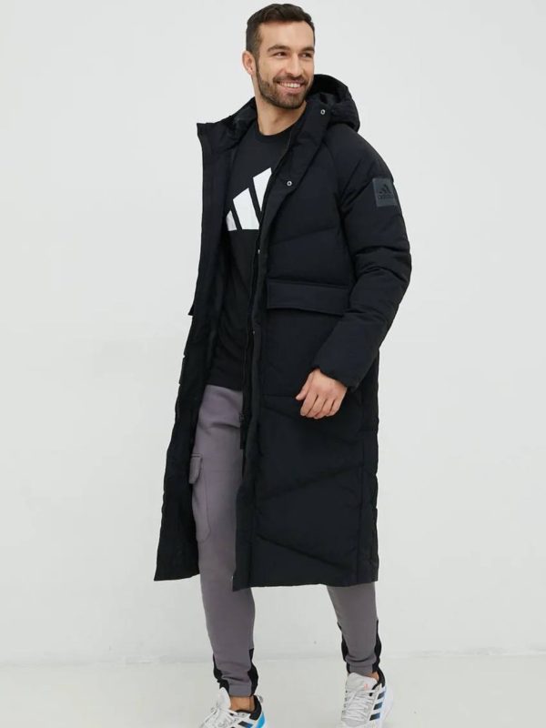 کاپشن بلند مشکی addidas - Image 3