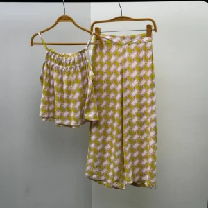 ست تاپ و شلوار کنف(لنین) دخترانه