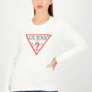 بلوز سفید استین دار guess