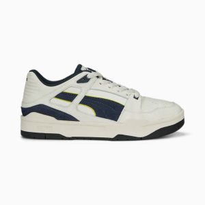 کتونی پوما مدل PUMA Slipstream Mix Herren Sneakers سفید آبی خط فسفری