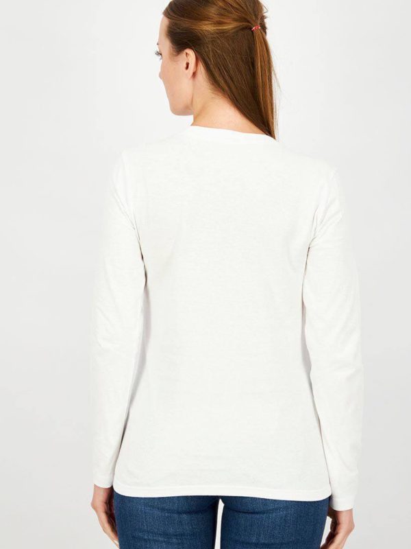 بلوز سفید استین دار guess - Image 2