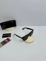 عینک ریبن ۲۱۴۰p فریم مشکی براق شیشه سبز - Image 5