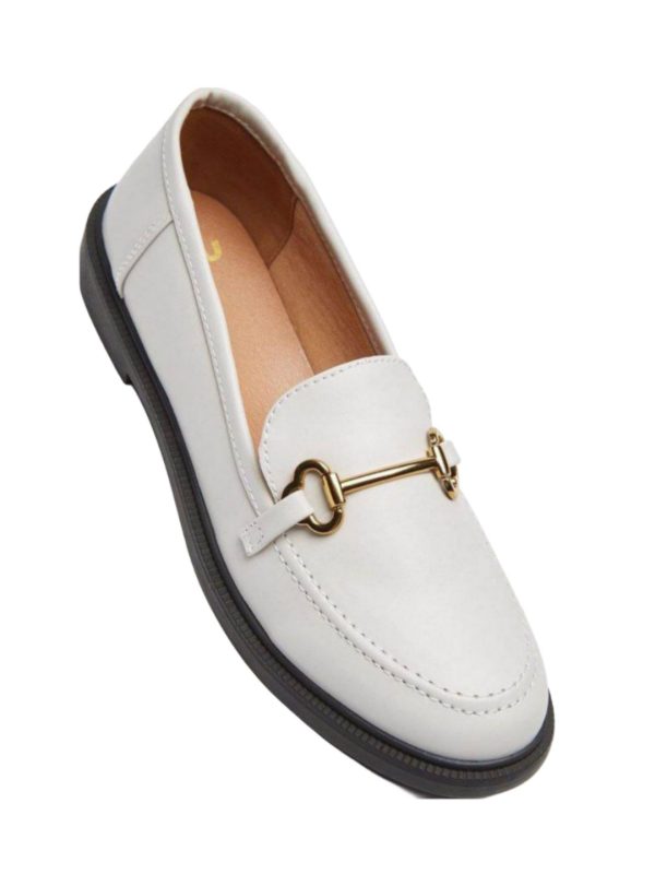 کالج زنانه faux lether loafer - Image 4