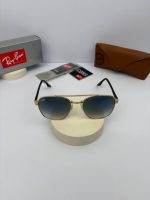 عینک RB-3688 رنگ فریم طلایی دسته مشکی هایلایت - Image 4