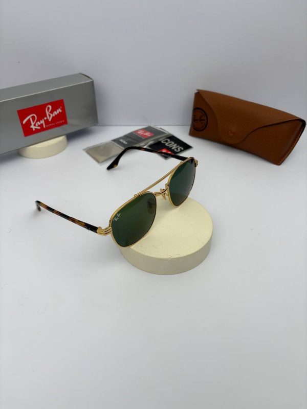 عینک RB-3688 رنگ فریم طلایی عدسی سبز دسته هاوانا - Image 5