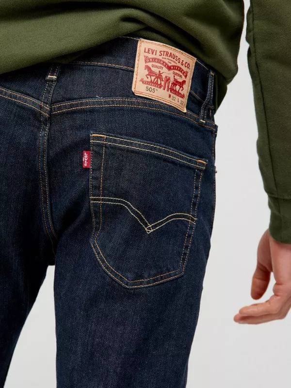 شلوار Levis 505 Regular Fit Dark Blue - Image 4