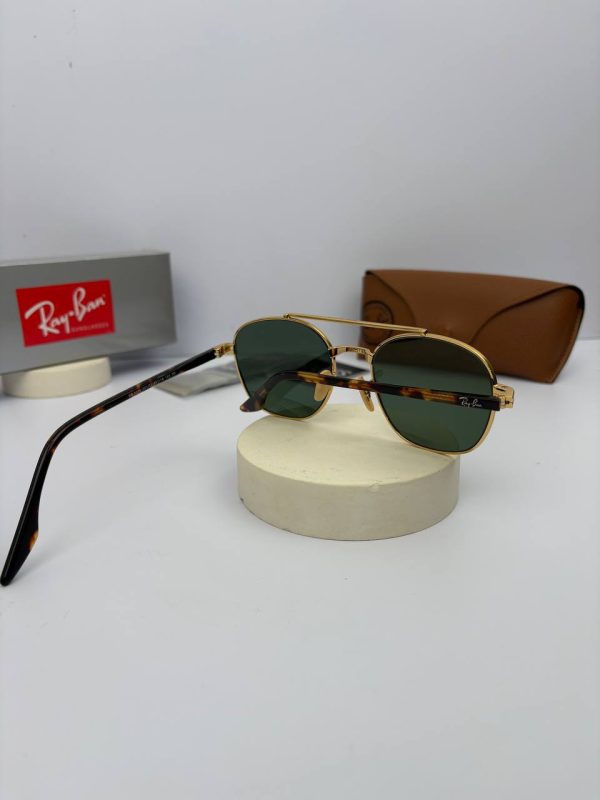 عینک RB-3688 رنگ فریم طلایی عدسی سبز دسته هاوانا - Image 4