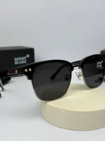 عینک مون بلان رنگ مشکی نقره ای دودی مدلmont blanc-0259ok - Image 5