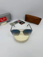 عینک ریبن رنگ فریم سیلور دسته شفاف - Image 2