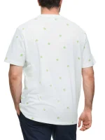 تیشرت سفید گل سبز اس اولیور 732 - Image 4