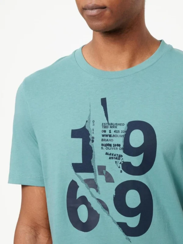 تیشرت سبز آبی اس اولیور 1969 - Image 3