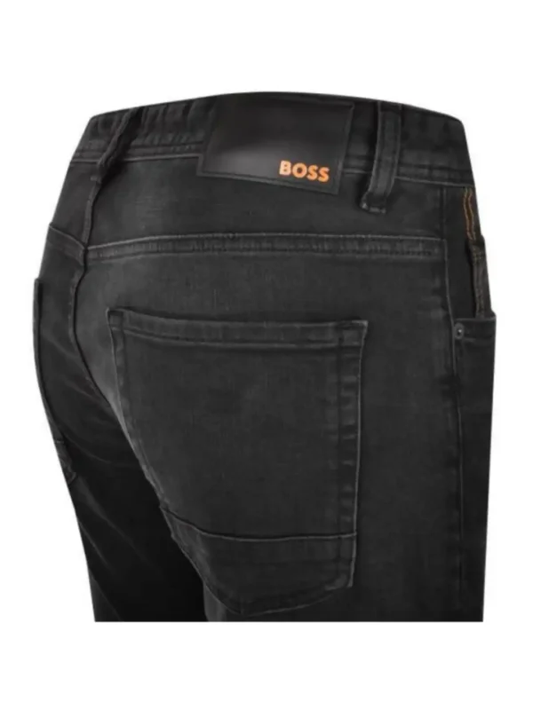 BOSS Taber Tapered Fit Jeans Blackشلوار - Image 4