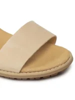 صندل تیمبرلند قهوه ای کم‌رنگ پاشنه دار۱۲۳۳ - Image 5