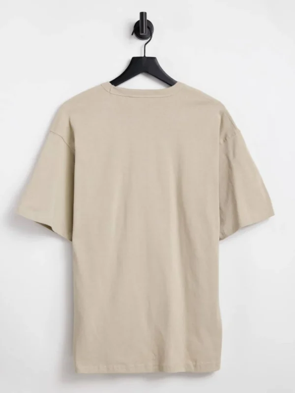 تیشرت pull and bear کرمی - Image 3
