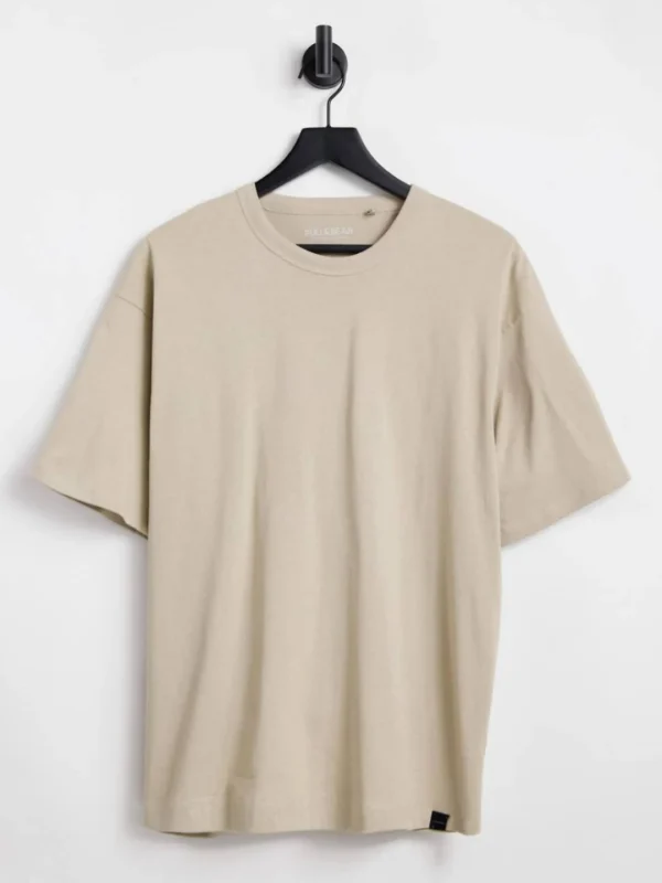 تیشرت pull and bear کرمی - Image 4