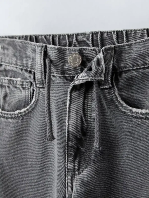 شلوار جین بچگانه جلو بند دار ZARA - Image 3