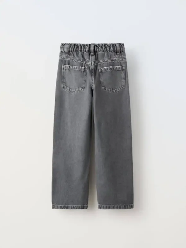 شلوار جین بچگانه جلو بند دار ZARA - Image 2