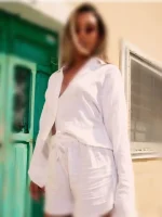 کراپ لینن سفید pretty little thing