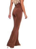 شلوار واید لگ شکلاتی PrettyLittleThing - Image 4