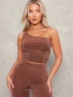 شلوار واید لگ شکلاتی PrettyLittleThing - Image 3