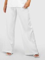 شلوار واید لگ سفید boohoo - Image 4