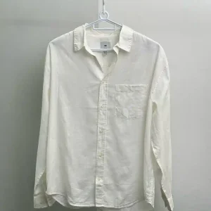 پیراهن فول لینن سفید h&m