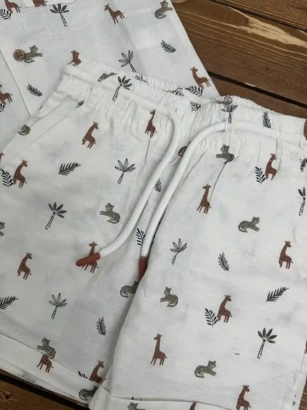 ست پیراهن شلوارک بچه گانه h&m - Image 4